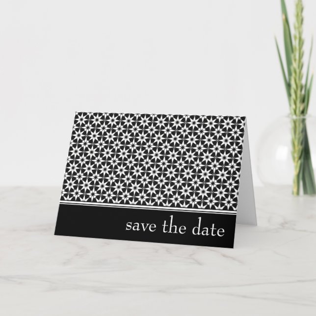 Save the Date: elegante Blumen: Ankündigung (Vorderseite)