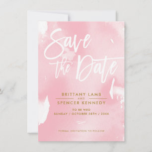 SAVE THE DATE elegante, hellrosa Aquarell