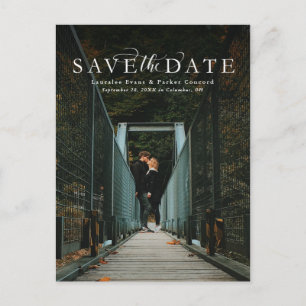 Save the Date elegante Postkarte für das Foto