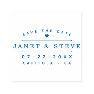 Save the Date elegante Typografie u. Schatz Permastempel