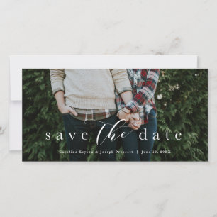 Save the Date elegante, waagerechte Fotokarte