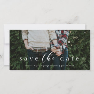 Save the Date elegante, waagerechte Fotokarte