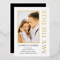 Save the Date Elegantes HochzeitGold