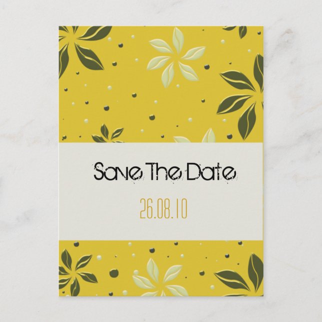 Save the Date - Embossed Ankündigungspostkarte (Vorderseite)