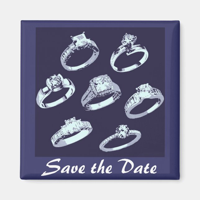 Save the Date/Er stellte die Frage. Magnet (Vorne)