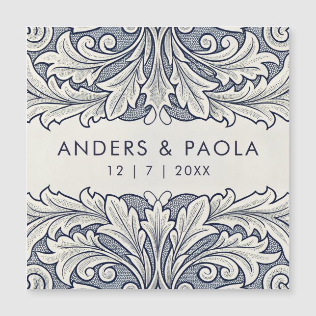 Save the Date Erinnerung Eleganter italienischer S Magnetkarte (Vorderseite)