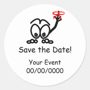 Save the Date Erinnerung Runder Aufkleber