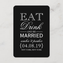 Save The Date | Essen Sie trinken und Verheiratet 