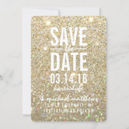 Save The Date | Fab von Gold Glitzer