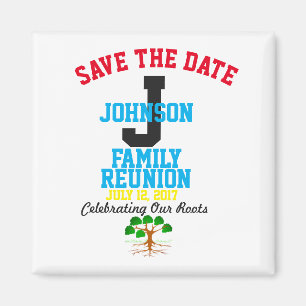 Save the Date, Familie, Wiedersehen, Name, Datum - Magnet