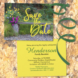 Save the Date Familie Wiedersehen Rustikale ländli Ankündigungspostkarte