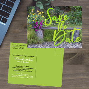 Save the Date Familie Wiedersehen Rustikale ländli Postkarte