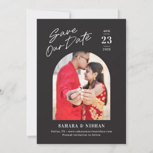 Save the Date Farbkarte für den modischen Arch Edi Feiertagskarte