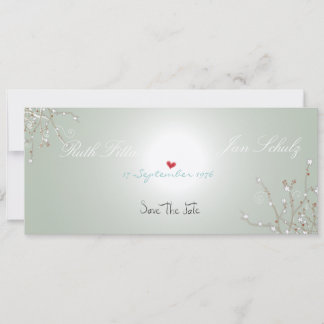 Save the Date fein gedrucktes Papier mit Prägung d