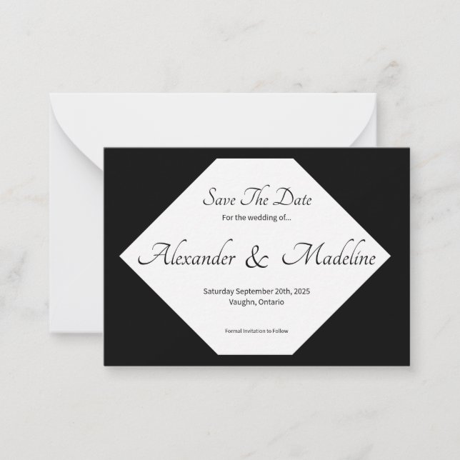 Save the Date Flachkarte Mitteilungskarte (Vorderseite)