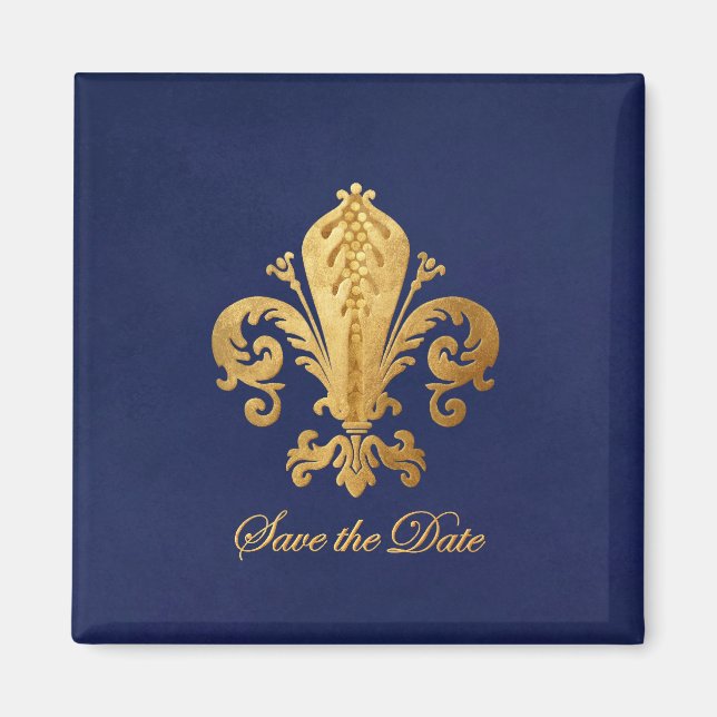Save the Date Fleur-de-lis Magnet (Vorne)