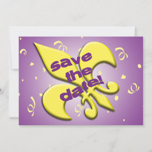 Save the Date Fleur de Lys Hochzeitsankündigung