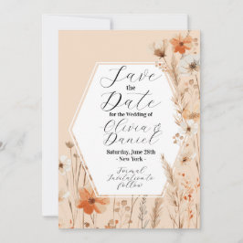 Save the Date Floral Boho Blume Bohemisch