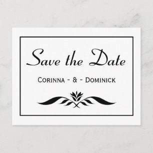Save The Date Florale Hochzeit Moderne Verlobung Postkarte