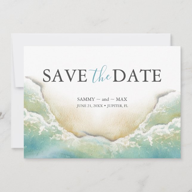 Save The Date for Beach Wedding (Vorderseite)