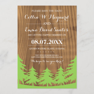 Save the Date Forest Wedards