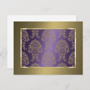 Save the Date Formal Damask Lila Gold