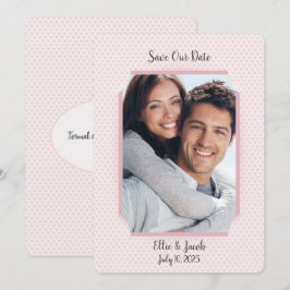 Save the Date Foto auf Herz Einladung