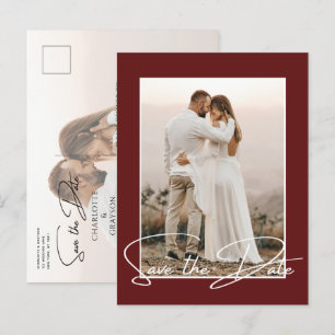 Save the Date Foto Chic Stilvolle Hochzeitsankündi Ankündigungspostkarte