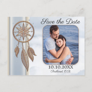 Save the Date Foto Dreamcatcher Postkarte