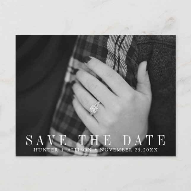 Save the Date Foto Einladungspostkarte (Vorderseite)