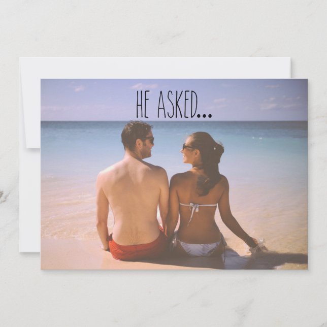 Save the Date Foto | Er fragte.. (Vorderseite)