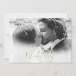 Save the Date Foto Gold Floral Rose Hochzeit