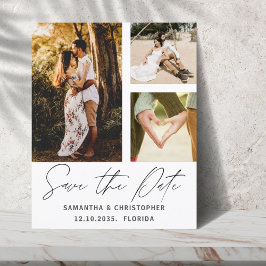 Save the Date Foto Gold Script Einladung