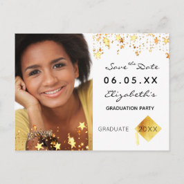 Save the Date Foto Graduierungsparty 2023 Postkarte