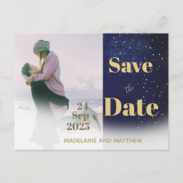Save the Date Foto Hochzeit Moderner Abend Ankündigungspostkarte