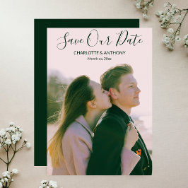 Save the Date Foto Hochzeitsankündigungen Herz Einladung
