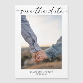 Save the Date Foto Minimalistisch Modernes Skript Magneteinladung