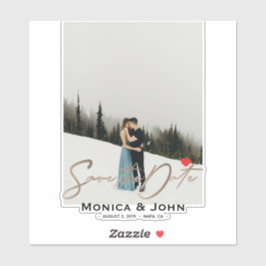 Save the Date Foto Personalisiert modern Aufkleber
