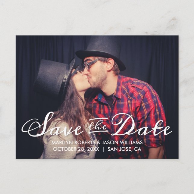 Save the Date Foto Postkarte (Vorderseite)
