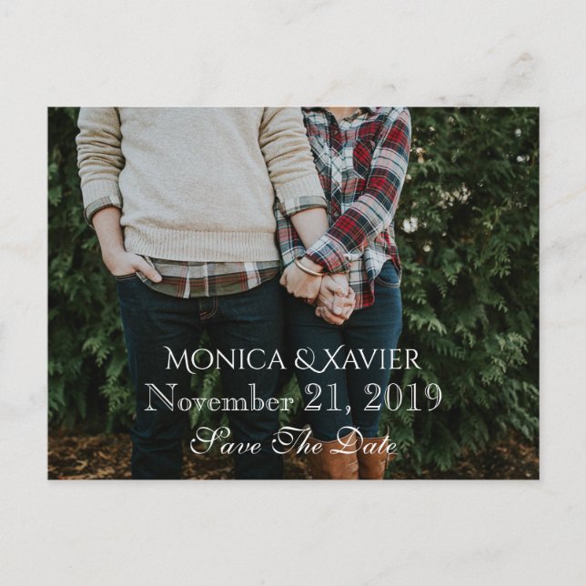 Save the Date Foto Postkarte (Vorderseite)