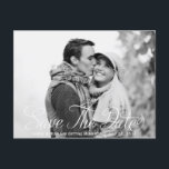 Save the Date Foto Postkarte<br><div class="desc">Ändern Sie den Text in Ihren eigenen. Laden Sie Ihr Foto hoch. Bitte schauen Sie in meinem Shop für andere Artikel wie Briefmarke und Einladungen für Hochzeiten,  Rsvp-Karten und mehr!</div>