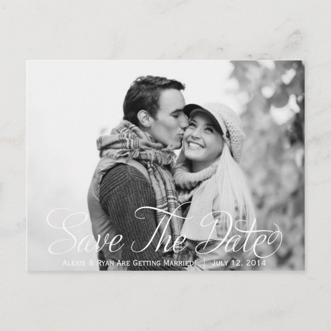 Save the Date Foto Postkarte (Vorderseite)