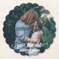 Save the Date Foto-Schablonen-Kalligraphie-Skript