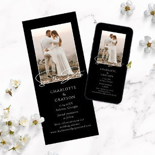 Save the Date Foto Stilvolle Hochzeitsankündigung Ankündigung