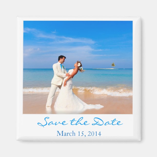 Save the Date Foto Style Magnet (Vorne)