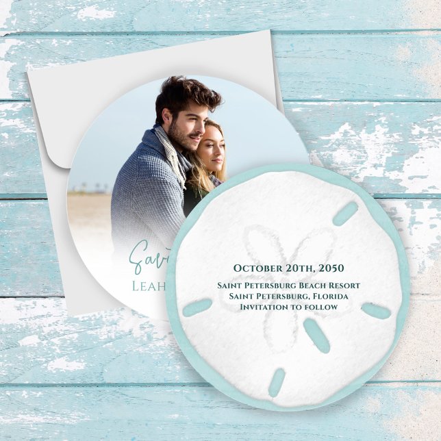 Save the Date Foto Zielstrandhochzeit (Perfect for destination, beach, island and resort weddings. )