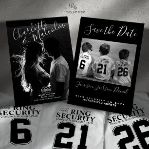 Save the Date Fotokarte mit Ring Security