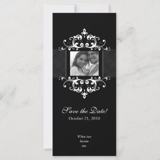 Save the Date Fotokarten Formale Verzierung BW