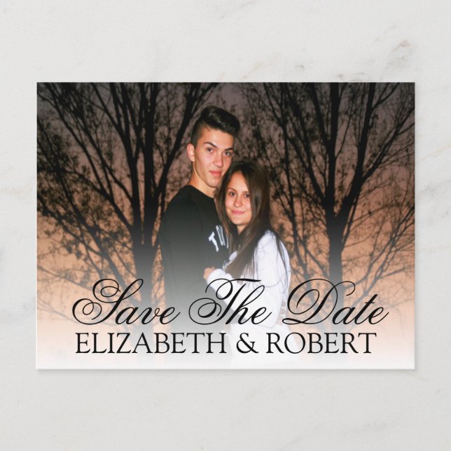 Save The Date | Fotovorlage Ankündigungspostkarte (Vorderseite)