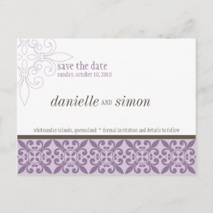 SAVE THE DATE:: frische 2 Ankündigungspostkarte